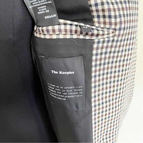The Kooples Checked Double-Breasted Blazer XXS - Picture 3 of 8